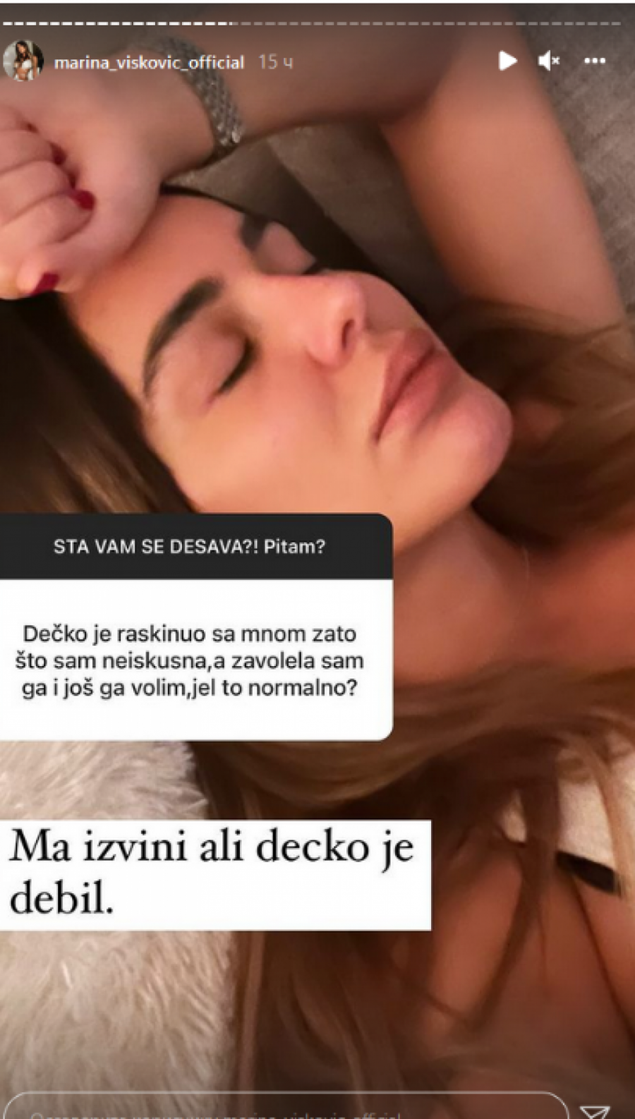DEČKO JE DEBIL Marina Visković bez dlake na jeziku o raskidu!