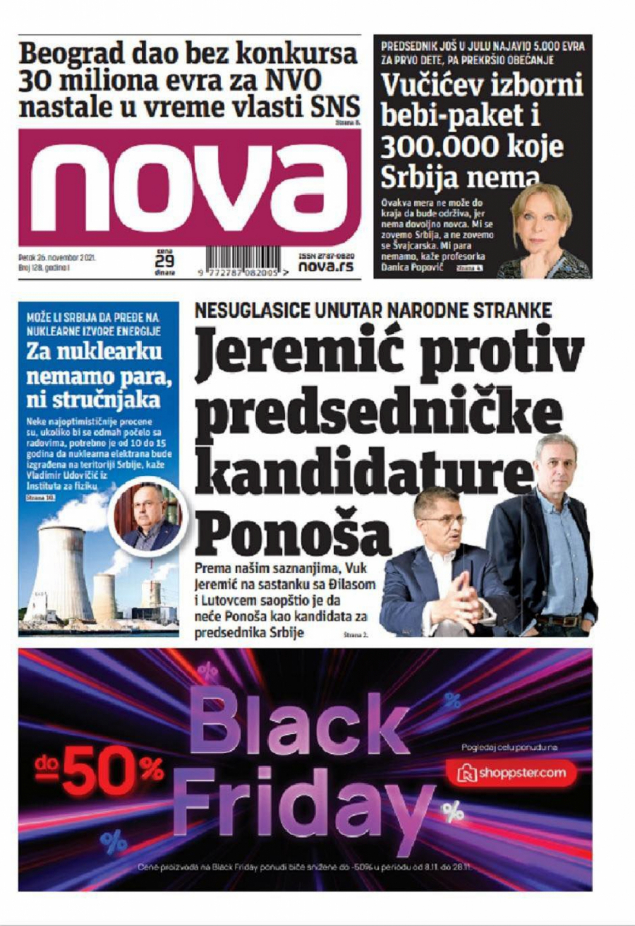 ĐILAS JEREMIĆA KRIVI ZA SVE Svi smo hteli Ponoša za kandidata, ali je Vuk sujetan! (FOTO)