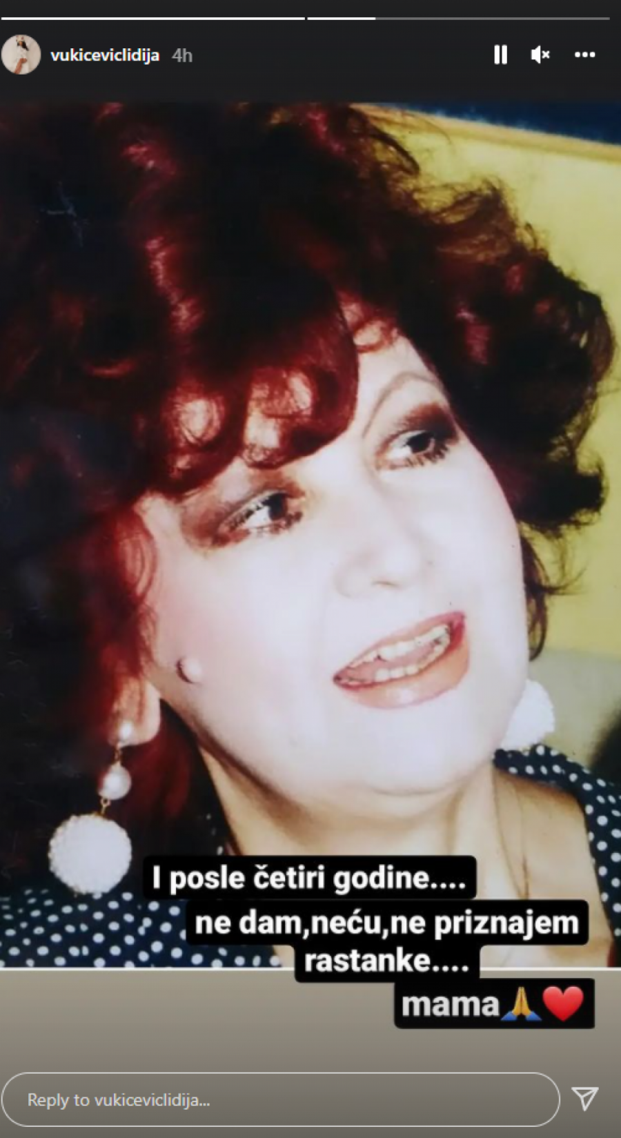 GLUMICU 4 GODINE MUČI ISTA BOL Lidija Vukićević tužnim rečima se oprostila od majke: Ne priznajem rastanke!