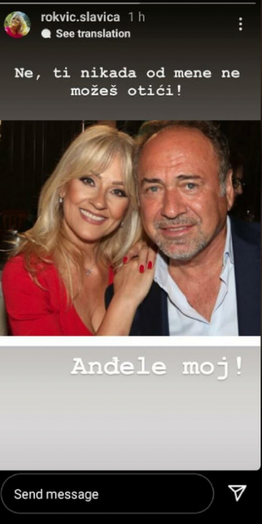 SUPRUZI MARINKA ROKVIĆA NIJE DOBRO Slavica se oglasila potresnim rečima, ne može da preboli smrt svog supruga!