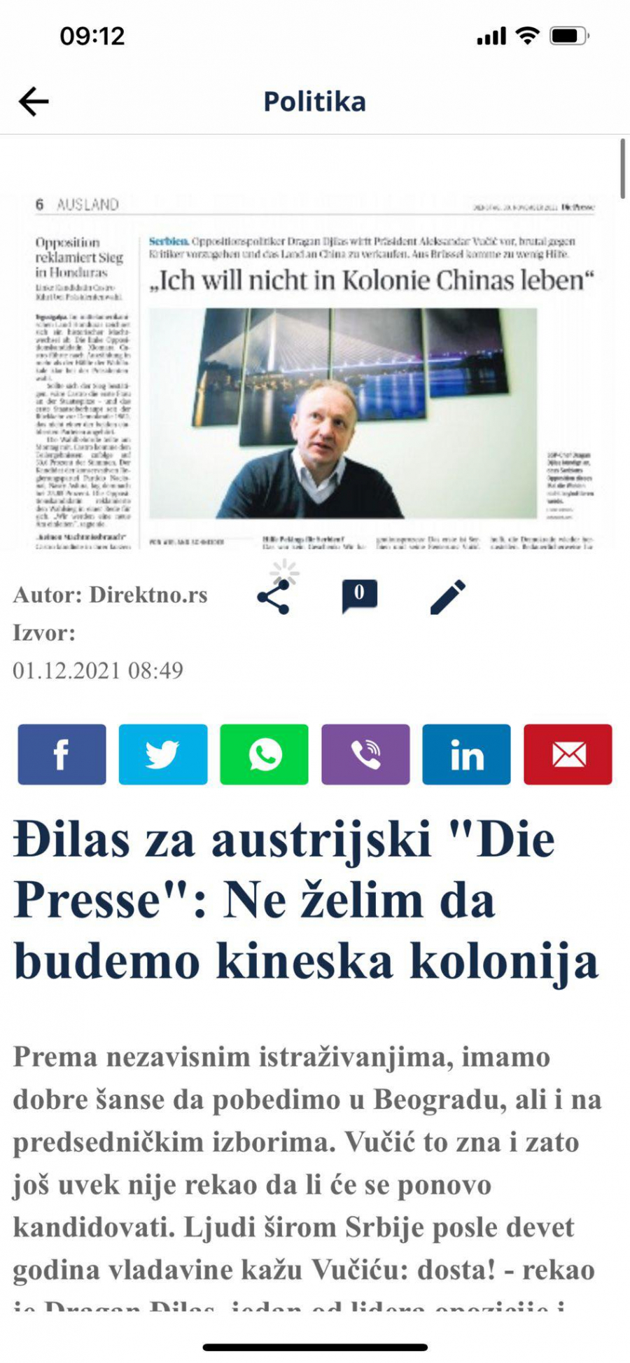 ĐILASOVA JEDINA MISIJA Pljuvati po Srbiji u inostranstvu, po svaku cenu!