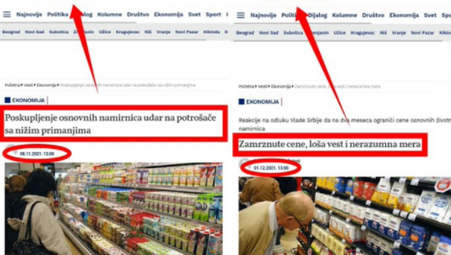 ĐILASOVI MEDIJI NE ZNAJU ŠTA HOĆE! Prvo kukali zbog poskupljenja namirnica, a sada zamrzavanje cena nazivaju "nerazumnom merom" (FOTO)