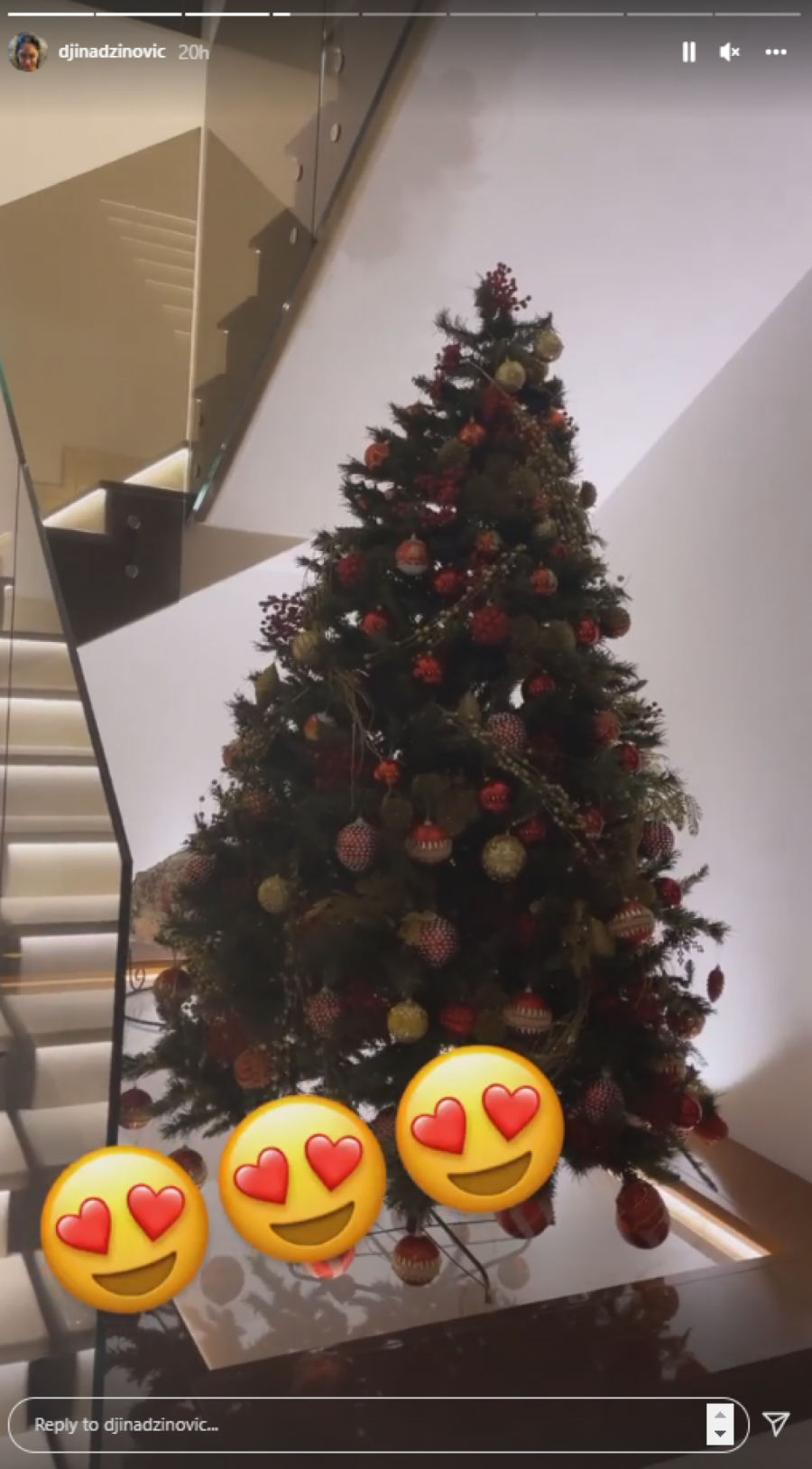 DVE JELKE, MERMER I SVE U STAKLU Ćerka Harisa Džinović pokazala kako je vila na Senjaku ukrašena za novogodišnje praznike, sve šljašti (FOTO)