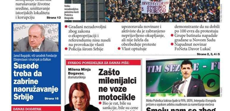 ĐILAS HOĆE UNAZAĐENU SRBIJU Preko svojih novina vodi jezivu kampanju!