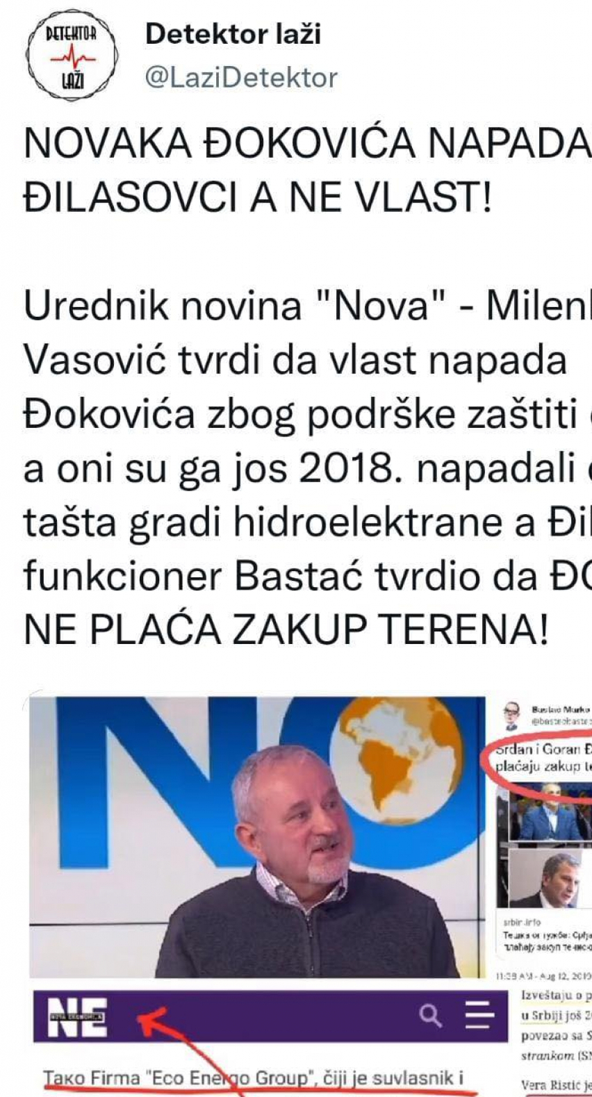 NOVAKA ĐOKOVIĆA NAPADALI ĐILASOVCI A NE VLAST! Urednik đilasovskog portala tvrdi da vlast napda srpskog tenisera, a oni ga sramno napadali još 2018. godine! (VIDEO)