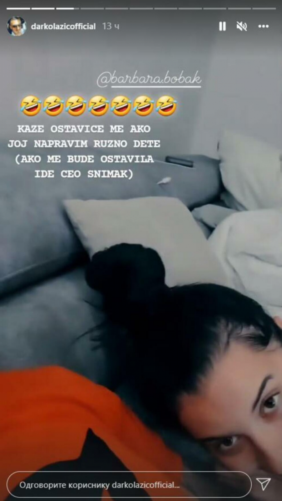 AKO DETE BUDE RUŽNO, OSTAVIĆE ME Barbara šokirala Darka Lazića svojim komentarom, on odmah podelio snimak kao dokaz!