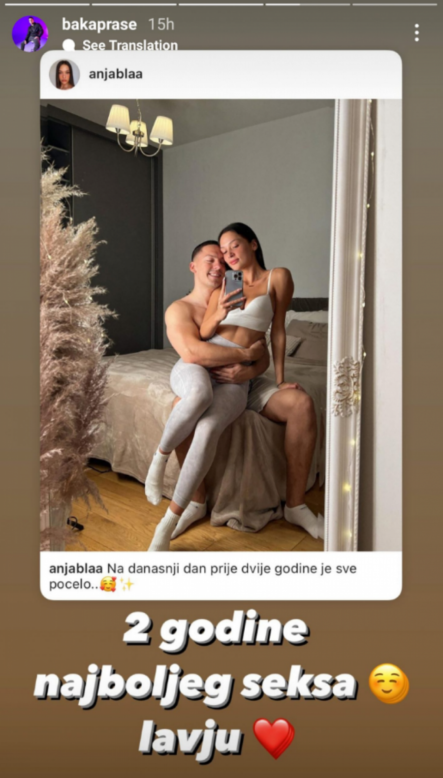 VULGARAN POTEZ BAKE PRASETA Čestitao devojci godišnjicu porukom o se*su!