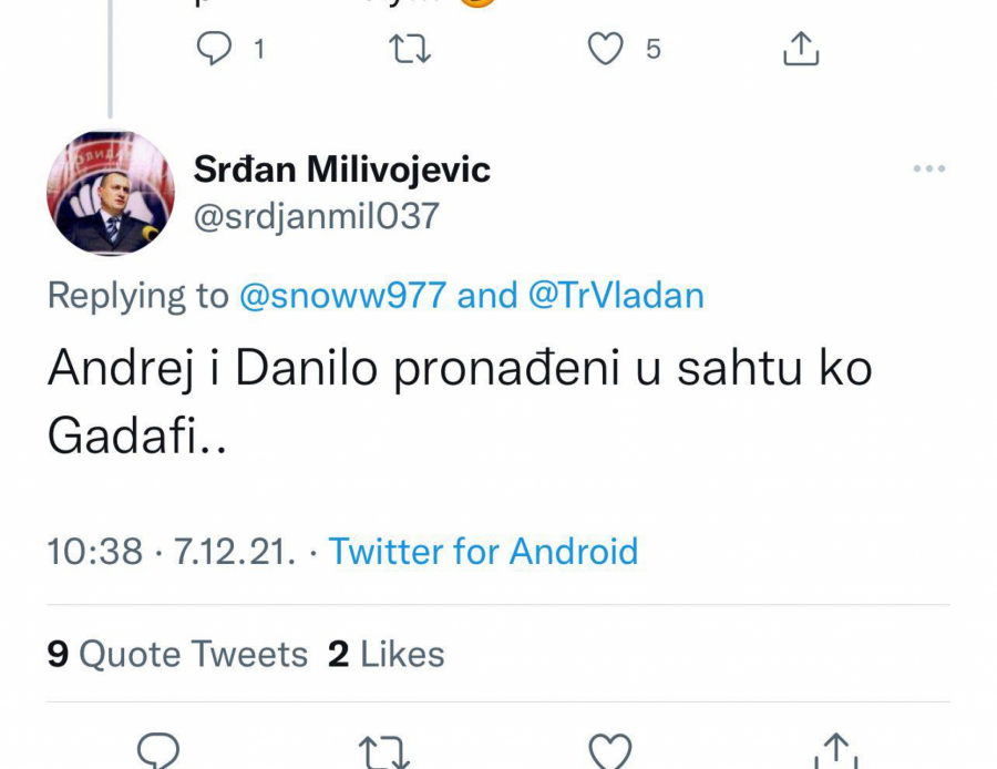 ĐILASOVCI TRAŽE KRV Pobiti Vučićevu porodicu: Andrej i Danilo u šaht kao Gadafi!