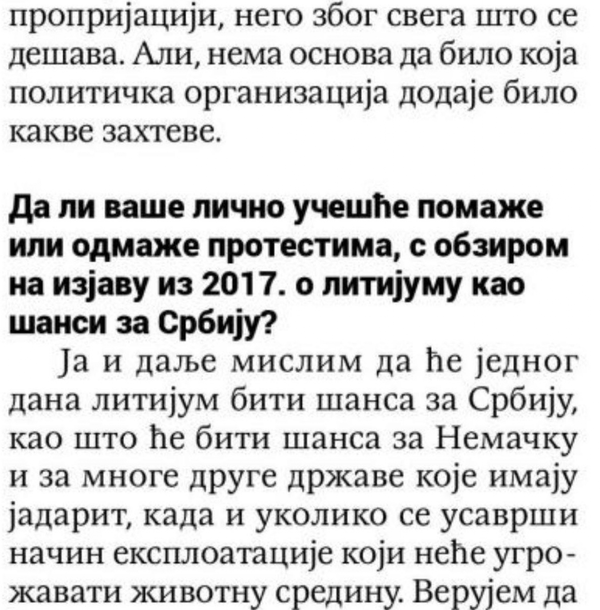 DRAGAN ĐILAS DANAS PORUČIO: Ne odustajemo od iskopavanja litijuma!