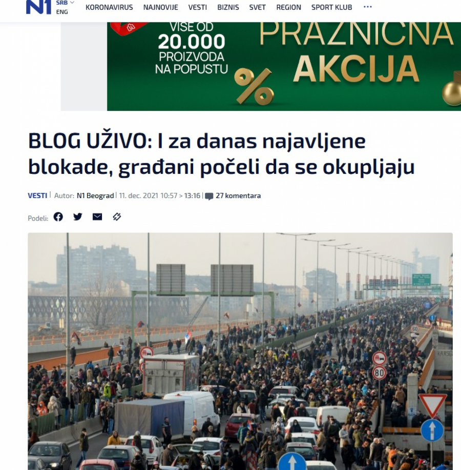 POGLEDAJTE KAKO NOVA I N1 LAŽU NAROD Protesti u Beogradu propali, Đilasovi tabloidi podmeću stare slike (FOTO)