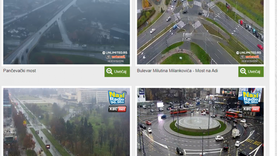 BEOGRAD UŽIVO - KAMERE POKAZUJU ŠTA IZBEGAVATI: Evo kako izgledaju Gazela, Pančevački most, Sava Centar i ostale kritične tačke