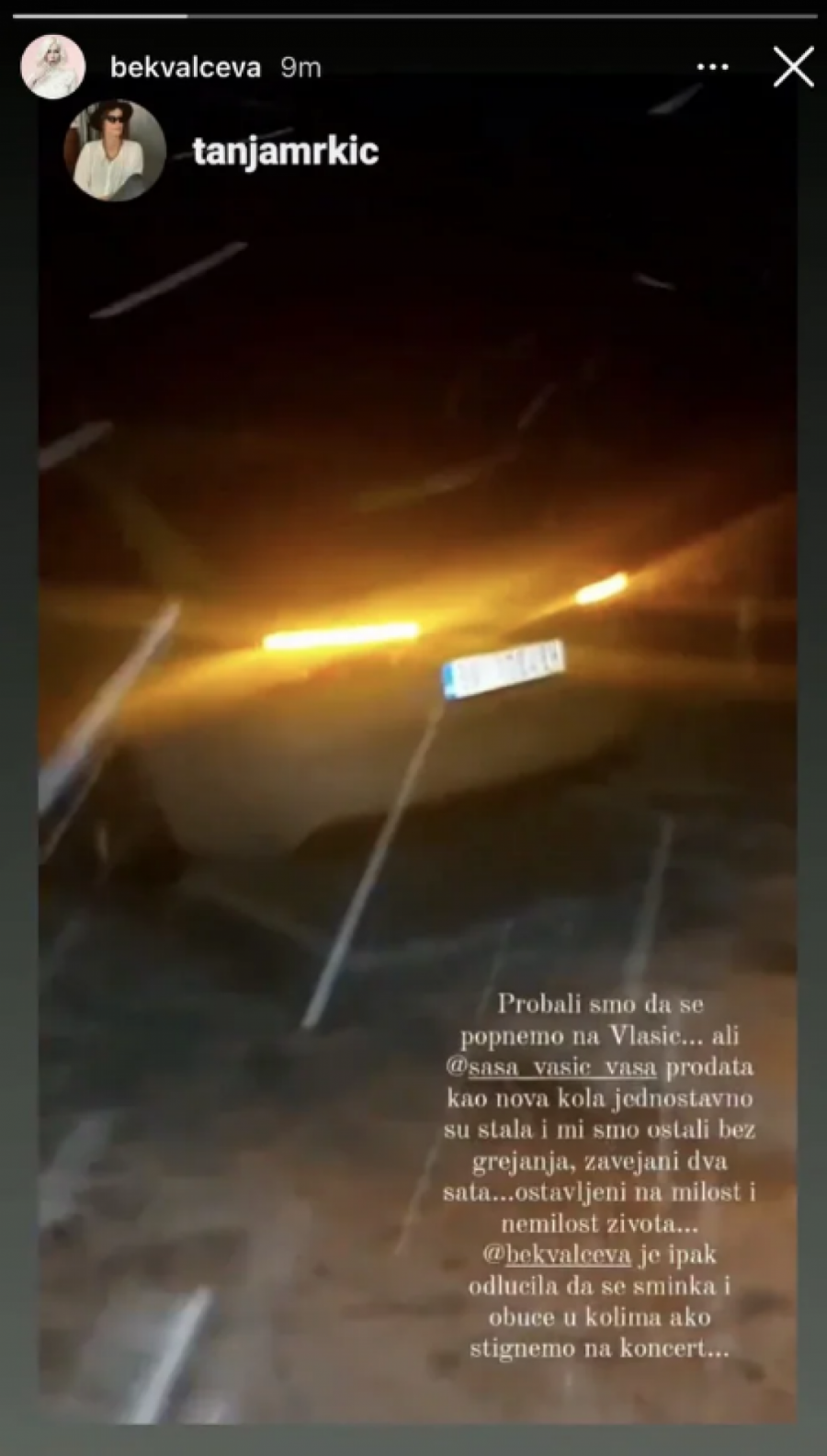 UZNEMIRUJUĆI VIDEO NATAŠE BEKVALAC! Pevačica se zaglavila u snažnoj mećavi, ono što je uradila iznenadiće sve!