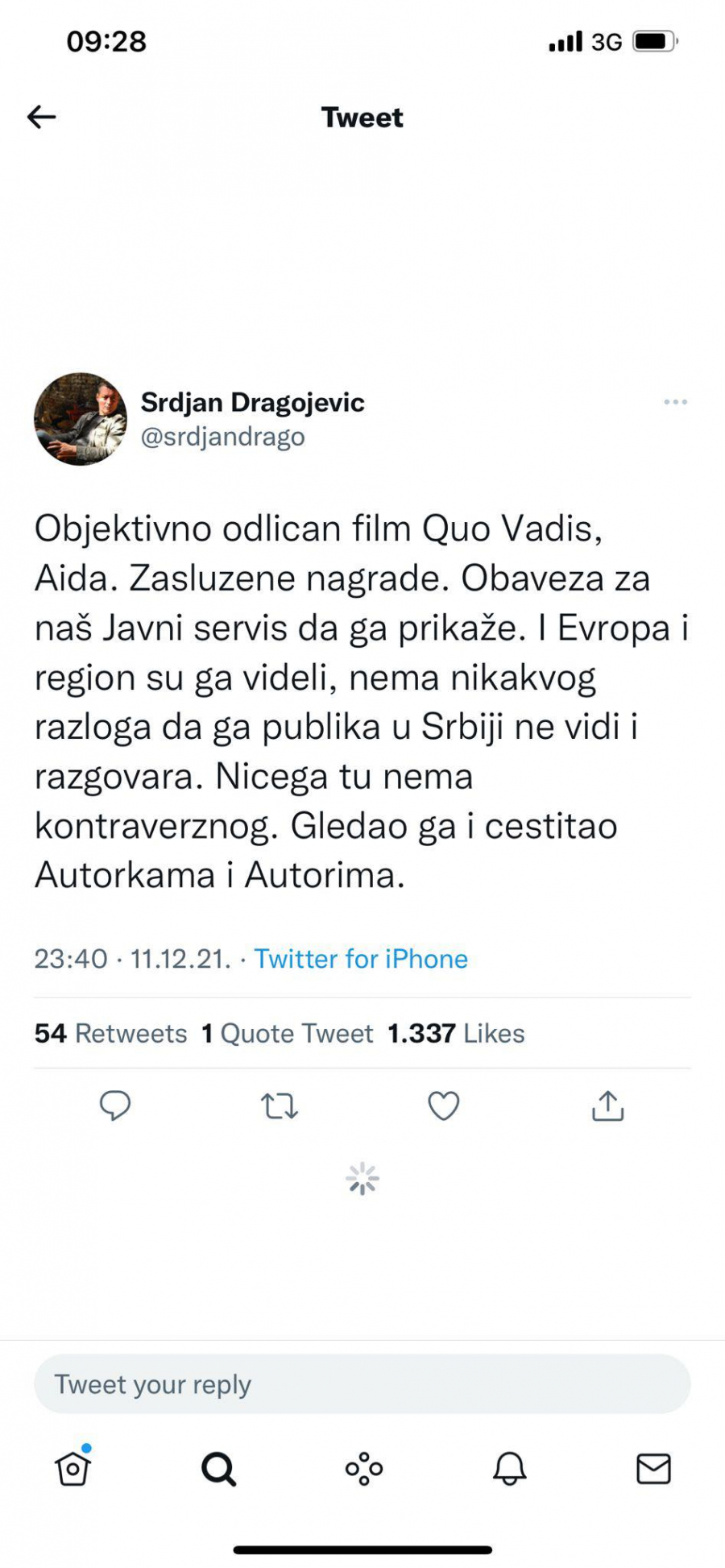 SARADNIK ĐILASA SRĐAN DRAGOJEVIĆ ZAHTEVA Prikažite na RTS film o genocidnim Srbima!