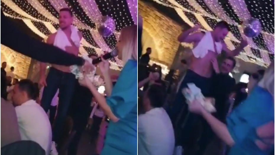 GOBELJA NA STOLICI, A NOVČANICE NA SVE STRANE! Isplivao snimak sa proslave, ceo restoran na nogama, a tek kad vidite u kakvom delirijumu je fudbaler!