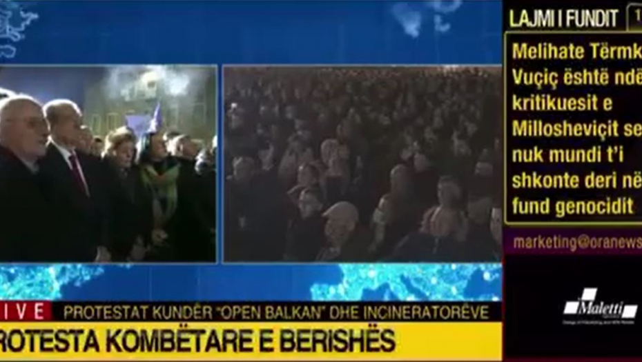 JEZIVI PRIZORI IZ TIRANE: Atmosfera linča i paljenje srpske zastave (VIDEO)