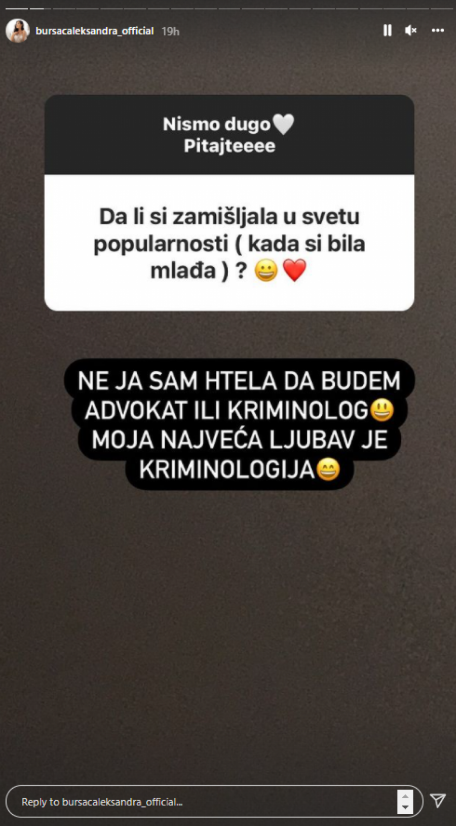 POZNATA PEVAČICA ŠOKIRALA PRIZNANJEM Nije želela da bude popularna, htela je da se bavi ovim poslom!