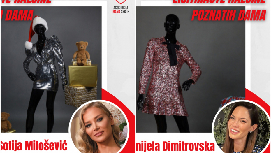 ZABLISTAJTE U NOVOGODIŠNOJ NOĆI Top model Danijela Dimitrovska i manekenka Sofija Milošević su donirale svoje haljine, a one mogu biti vaše! Saznajte i kako!