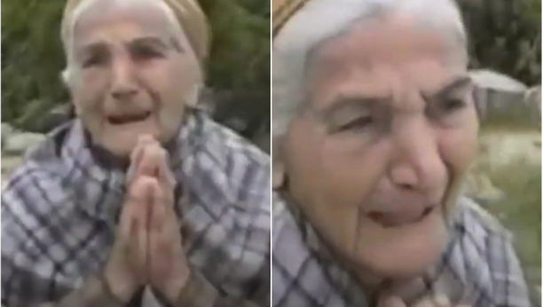 BAKA STANA KROZ SUZE BLAGOSILJA Ova emotivna scena je obeležila litije svetog Vasilija Ostroškog, svako ko je vidi zaplače (VIDEO)