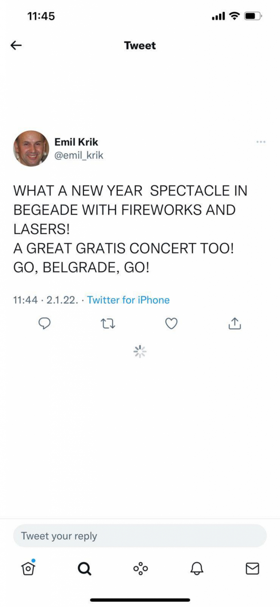 SCENE ZA PAMĆENJE! Švedski pevač iz Stokholma oduševljen beogradskim vatrometom i laserima!