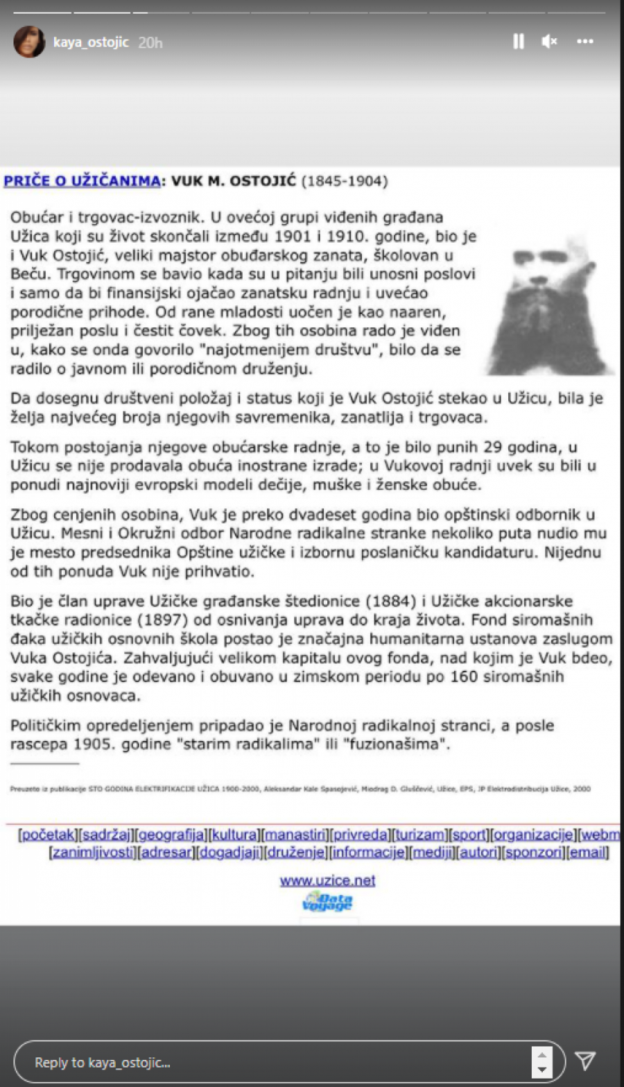 ŠKOLOVAO SE U BEČU, A ZA SRBIJU JE URADIO JAKO BITNU STVAR Kaja Ostojić se pohvalila delom čukundede! (FOTO)