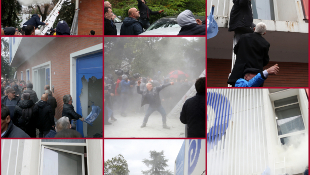 HAOS U TIRANI Poslanici molili za život: Policija vodenim topovima i suzavcima na besne članove opozcije (FOTO)