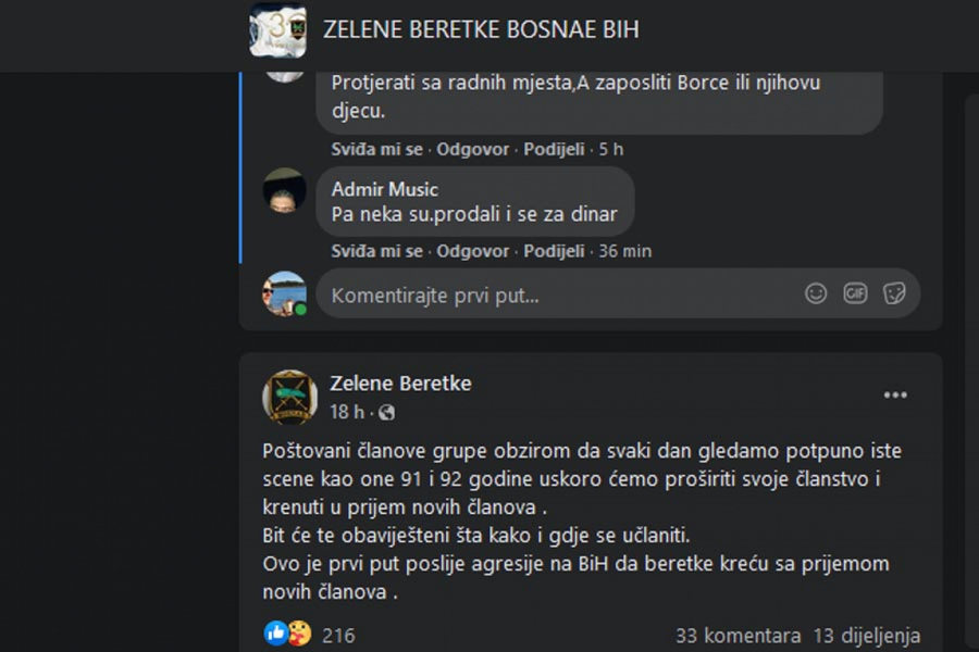 POZIV NA ORUŽJE IZ SARAJEVA! Zločinačke 