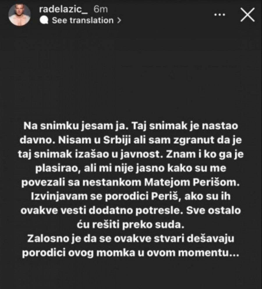 SVI SU MISLILI DA JE MATEJ PERIŠ Otkriveno ko je na eksplicitnom snimku koji kruži internetom, oglasio se glavni akter i otkrio šok detalje!