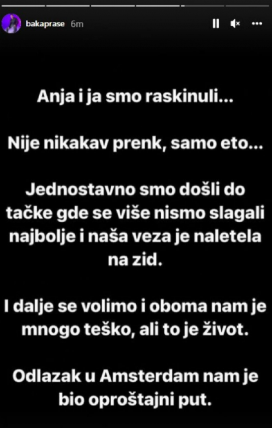 AMSTERDAM JE BIO OPROŠTAJNI PUT! Baka Prase izneo sve o raskidu sa Anjom Bla, ovo im je uništilo vezu!