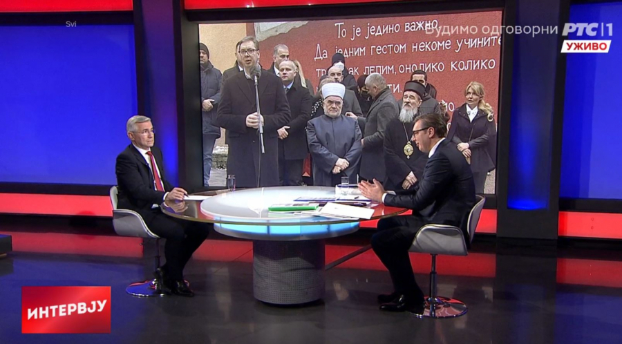 PREDSEDNIK SRBIJE NA RTS-U Vučić: Mladi dobijaju 100 evra, penzioneri 20.000, a zdravstveni radnici 10.000 dinara