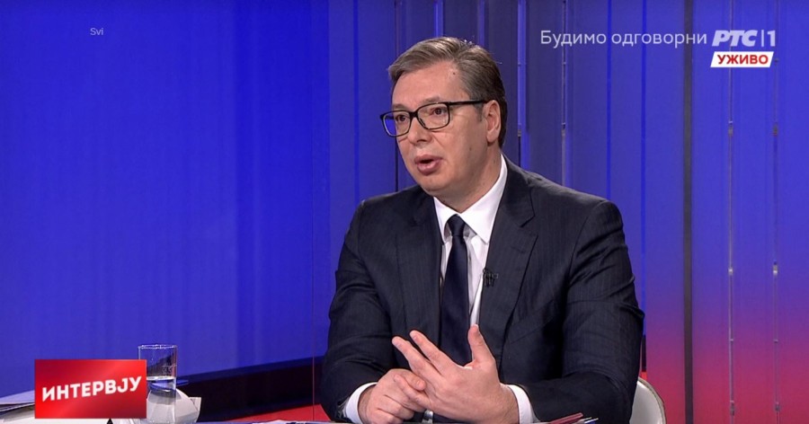 PREDSEDNIK SRBIJE NA RTS-U Vučić: Mladi dobijaju 100 evra, penzioneri 20.000, a zdravstveni radnici 10.000 dinara