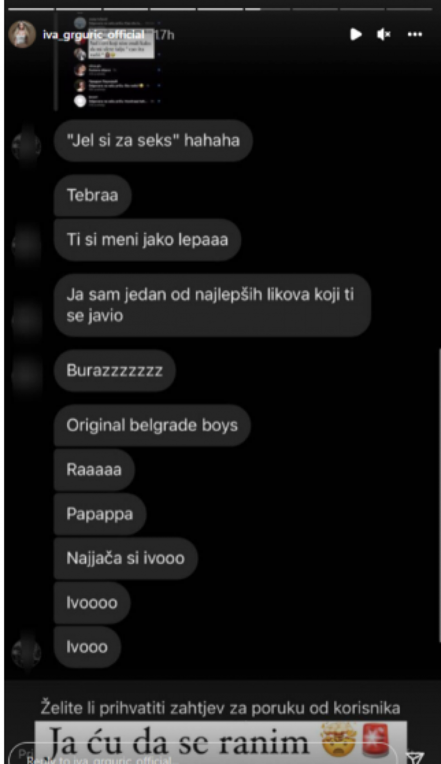 DA LI SI ZA SE*S? Ivu Grgurić razbesnela poruka obožavaoca, pa zapretila, evo šta će uraditi!