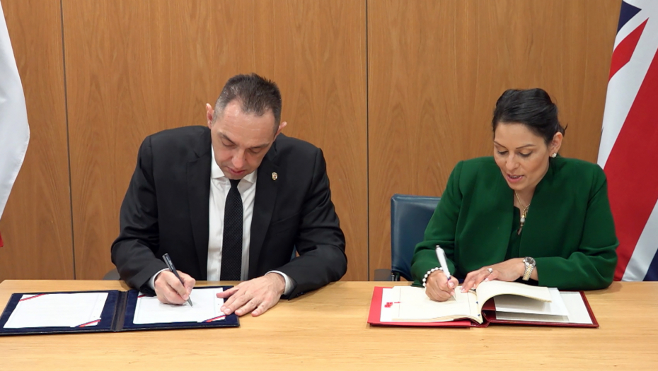 Ministri Vulin i Patel potpisali Sporazum o readmisiji