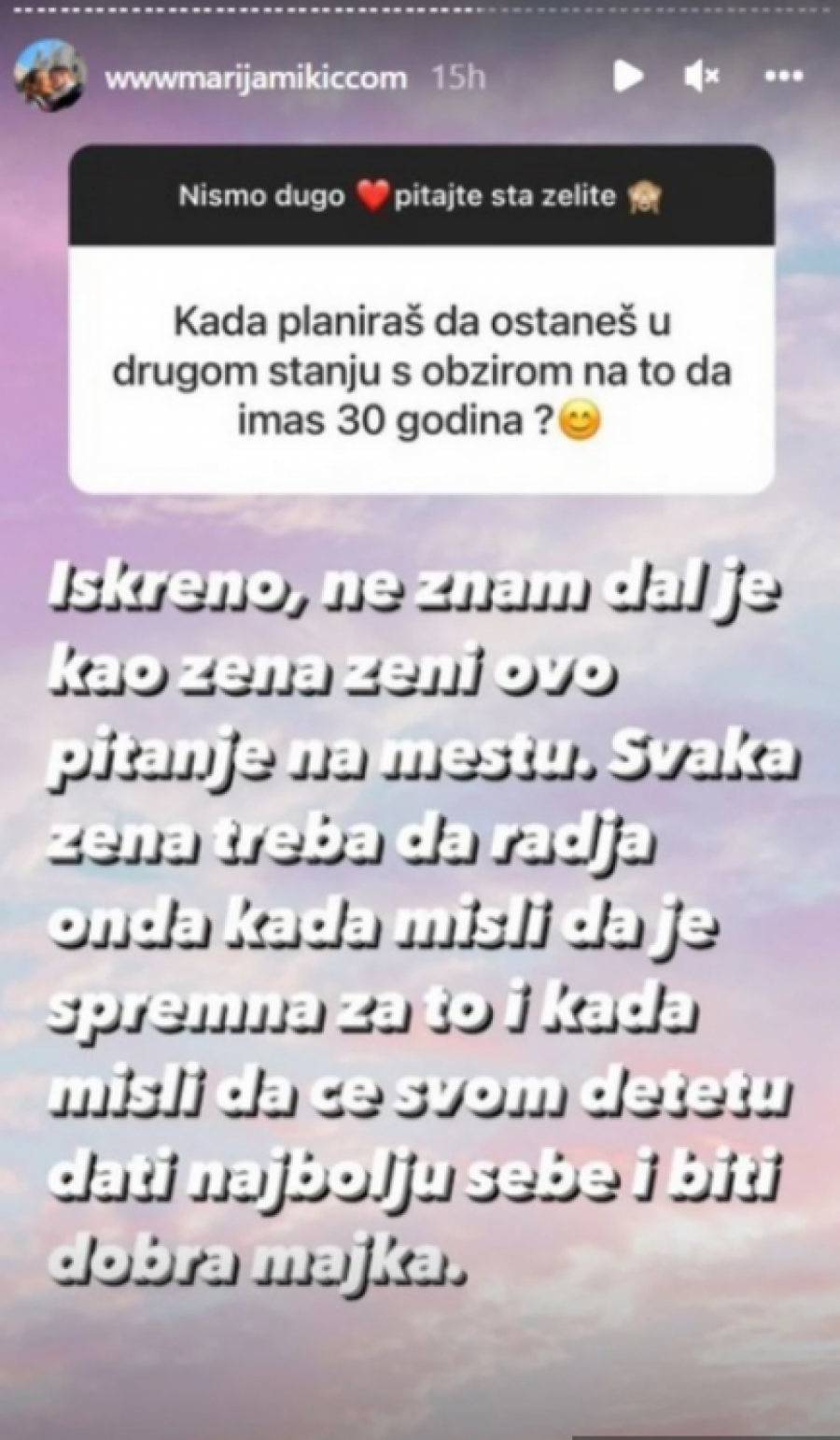 KADA PLANIRAŠ DA POSTANEŠ MAJKA?! Poznata pevačica žustro odgovorila na nepristojna pitanja, šokiraće vas njene reči!