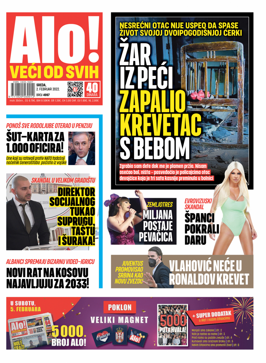 ŽAR IZ PEĆI ZAPALIO KREVETAC S BEBOM Otac nije uspeo da spase život dvoipogodišnjoj ćerki