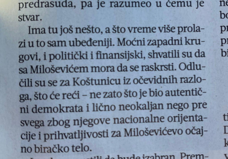 VLADETA PRIZNAO Moju koaliciju su na vlast 5. oktobra doveli moćni zapadni politički i finansijski krugovi!