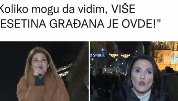 KAKVI LAŽOVI, LJUDI MOJI! Pričaju o velikom broju ljudi na protestu, a Đilasova TV N 1 ih prebrojala - nekoliko desetina (VIDEO)
