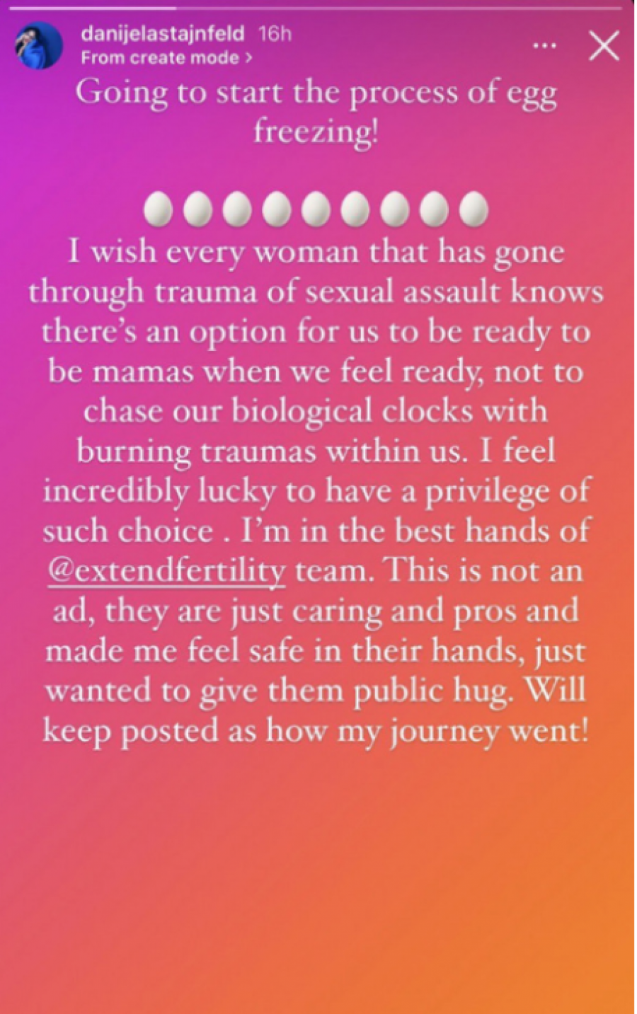 DANIJELA ŠTAJNFELD ŽELI DA POSTANE MAJKA! Na društvenoj mreži poslala snažnu poruku o tome kada će se ostvariti u najvažnijoj ulozi, a evo šta je poručila svim ženama!