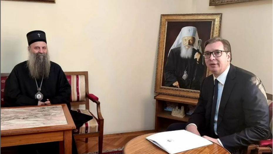 SRBIJA PRED DRAMATIČNIM IZBOROM Posle sednice Saveta za nacionalnu bezbednost, Vučić se sastao sa patrijarhom Porfirijem (FOTO)