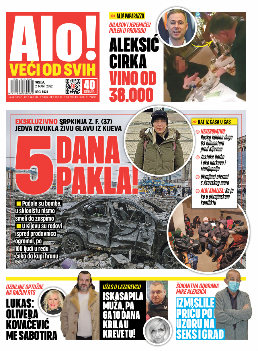 EKSKLUZIVNO ZA ALO! PET DANA PAKLA Srpkinja Z. F.(37) jedva izvukla živu glavu iz Kijeva