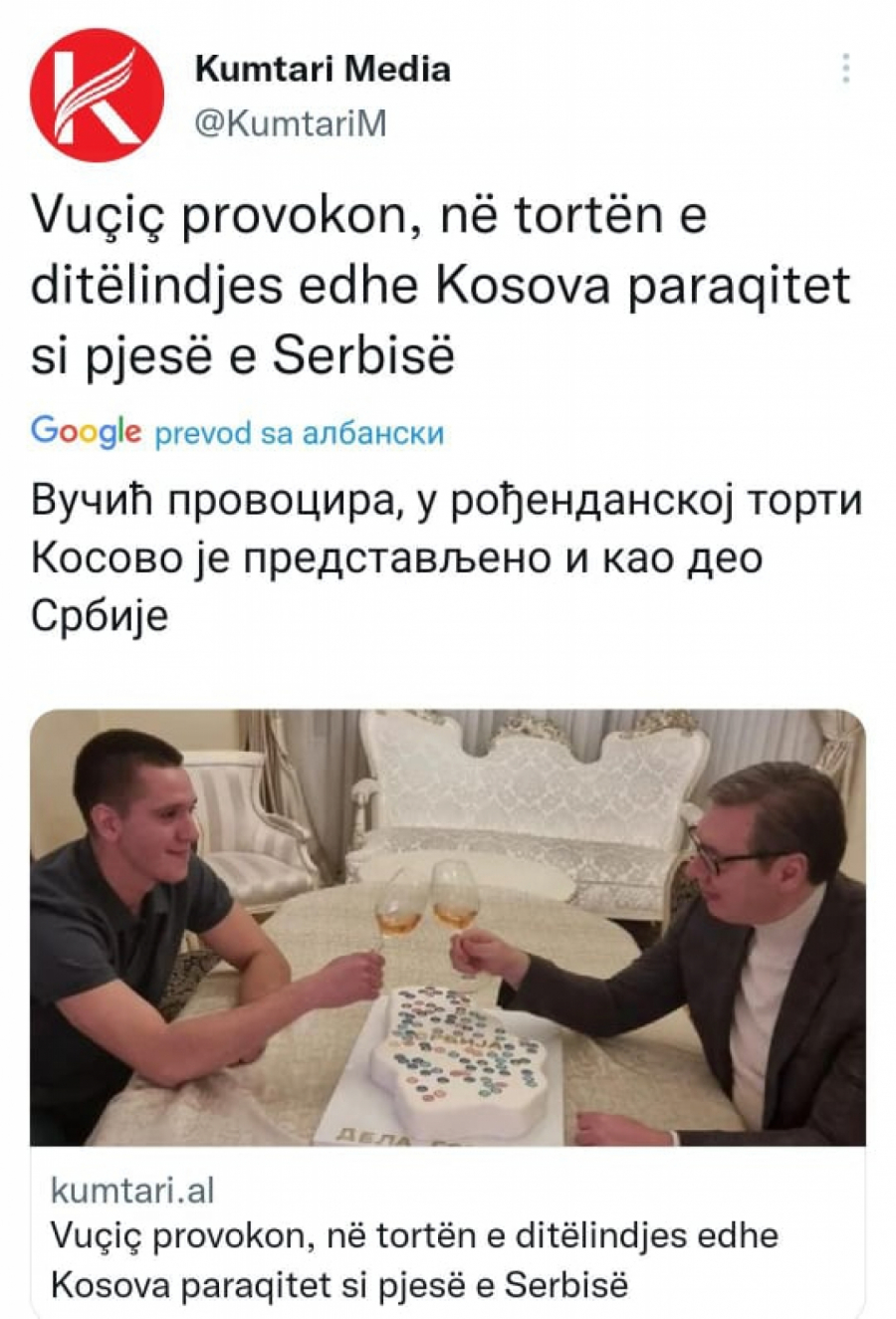 ALBANCI POBESNELI Vučić je i na rođendan poručio da nam ne da ni pedalj Srbije!