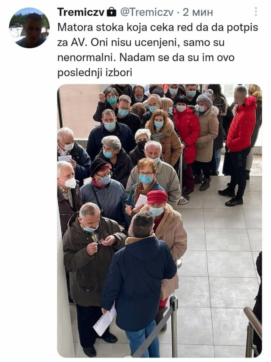 Đilasovci žele smrt penzionerima!