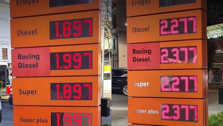 BEČ DANAS Cene divljaju u toku dana, od 11 do 19:30 skok od skoro 40 centi