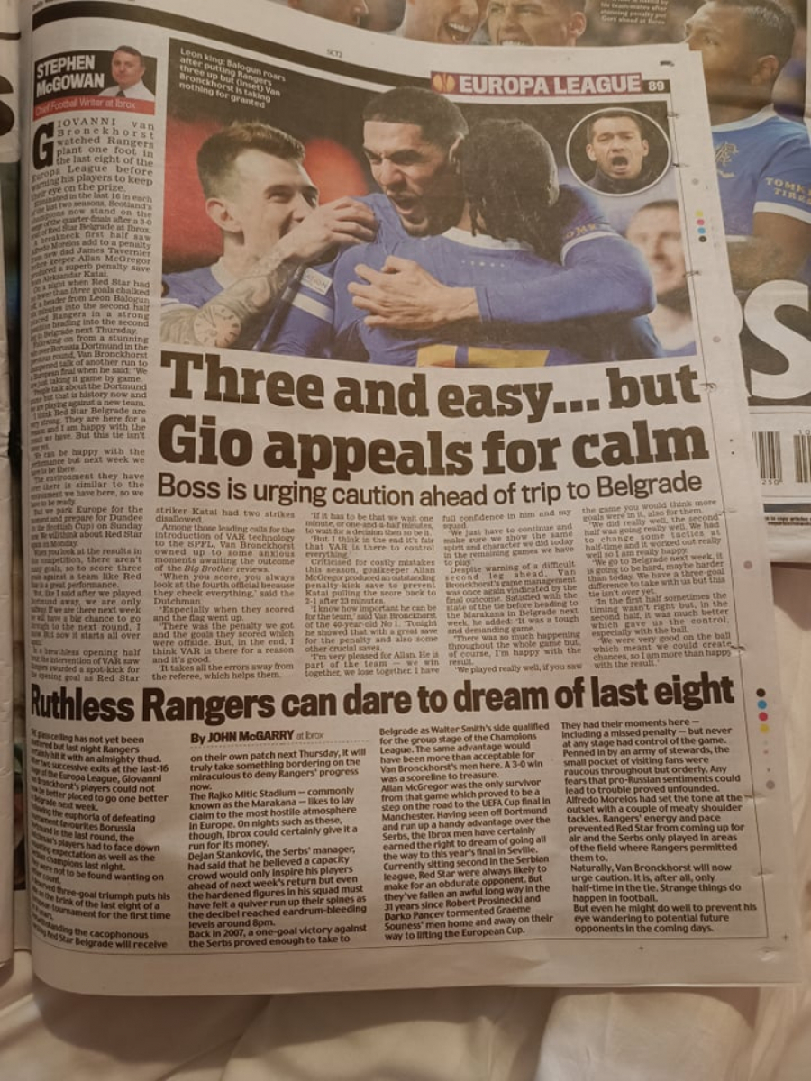 STAR VARS! Šta Škoti kažu dan posle? Jedan naslov je sve bacio u senku! (FOTO)