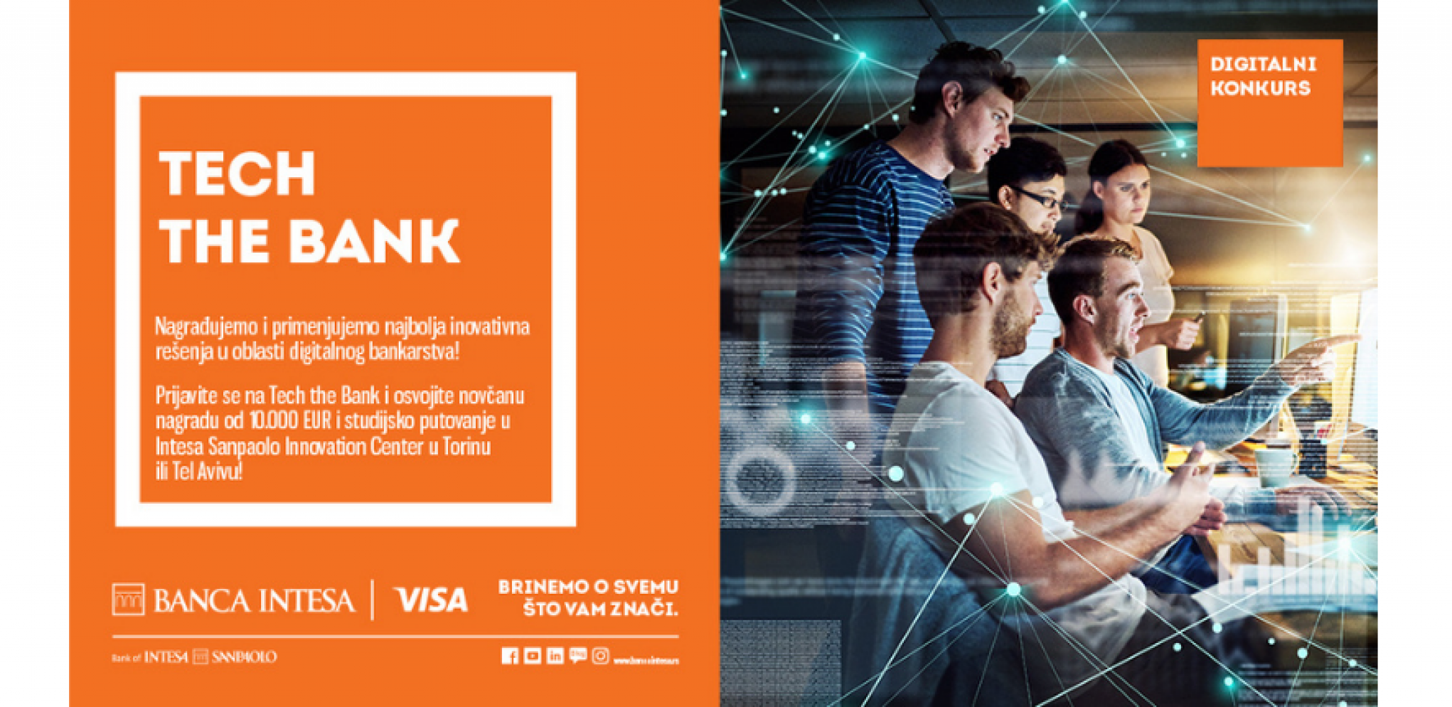 Banca Intesa pokreće Tech the Bank konkurs i nagrađuje najkreativnija digitalna rešenja