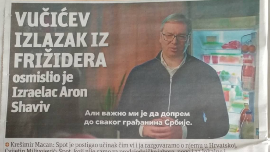 NASTAVAK HISTERIJE HRVATA Slobodna Dalmacija posvetila celu stranu Vučićevom spotu! (FOTO)