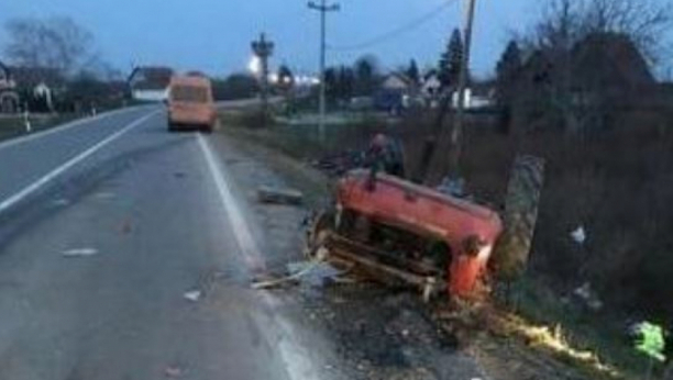 STRAVIČNA SMRT KOD UŽICA Mladić izgubio kontrolu nad traktorom, sleteo sa puta i ispao iz kabine!