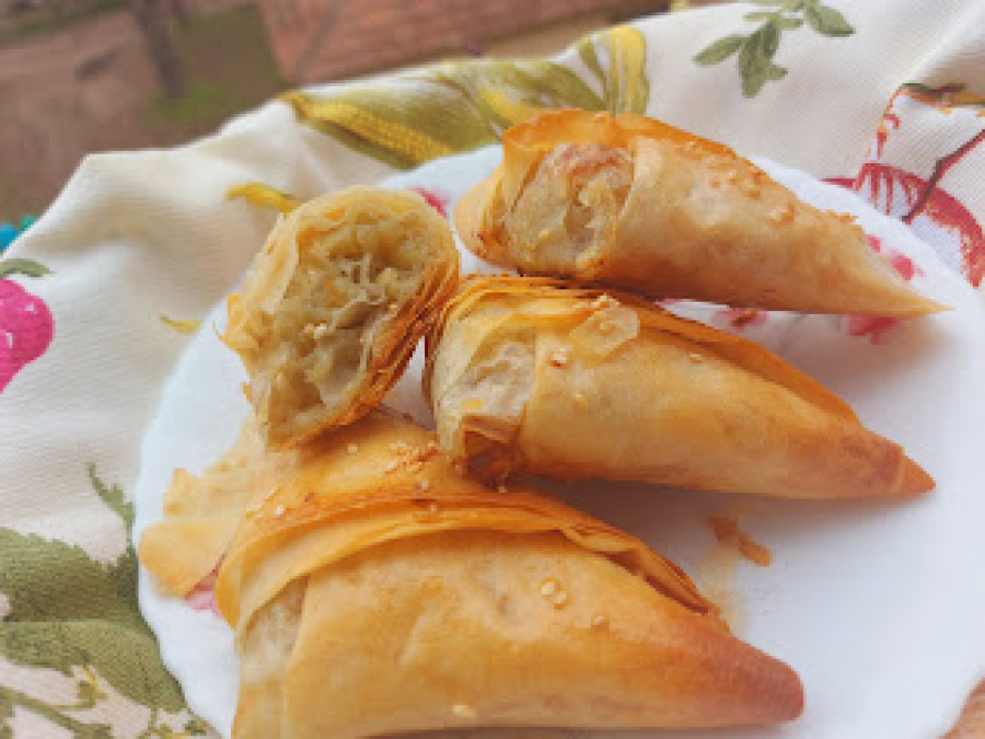 POSNA PITA KOJA OSVAJA NA SAM POGLED Najhrskaviji trouglići sa krompirom (VIDEO)