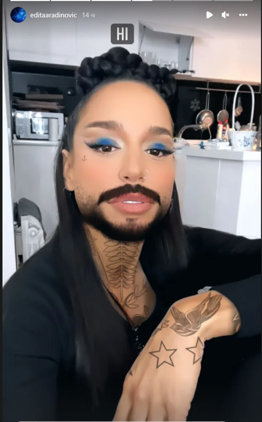 EDITA ARADINOVIĆ ŠOKIRALA FANOVE NAJNOVIJOM FOTOGRAFIJOM! Ne liči na sebe, a ima i bradu! (FOTO)