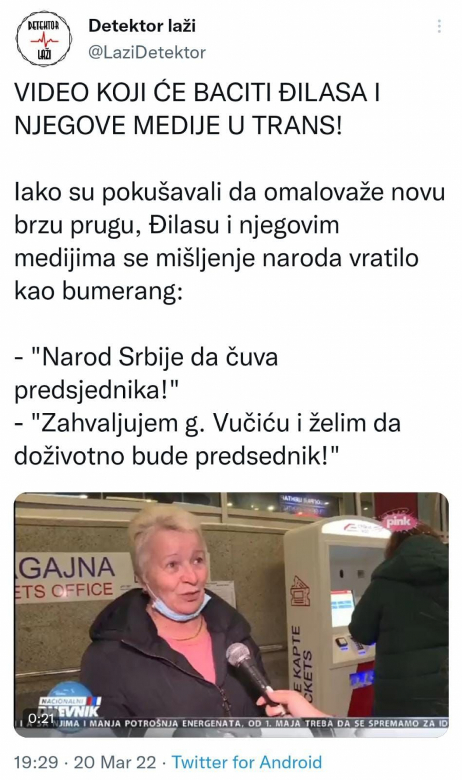 VIDEO KOJI ĆE BACITI ĐILASA I NJEGOVE MEDIJE U TRANS! (VIDEO)