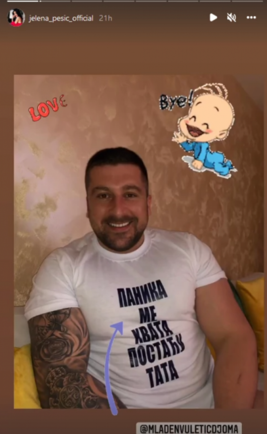 PANIKA ME HVATA, POSTAĆU TATA! Jelena Pešić objavila fotografiju koja pokazuje jasno koliko je njen verenik srećan zbog prinove!